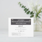 NEU! ENTWICKLUNGSEIGENE WEDDING RSVP Postcard ab 1 Postkarte (Stehend Vorderseite)