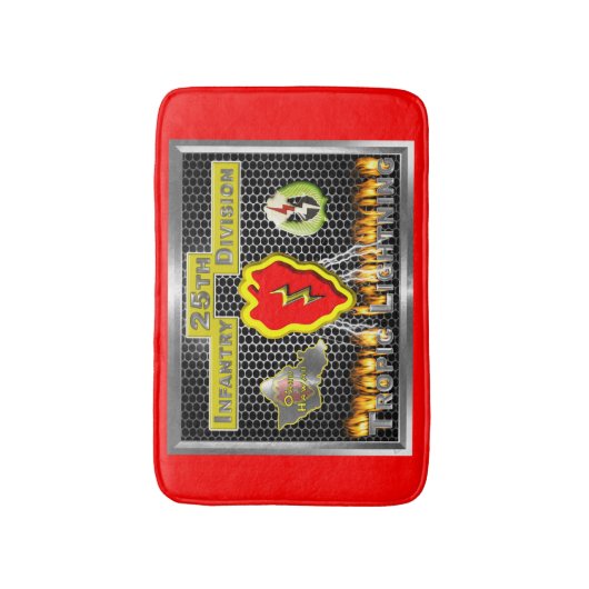 Neu entworfene 25. Infanterie-Division Badematte (Vorderseite Vertikal)