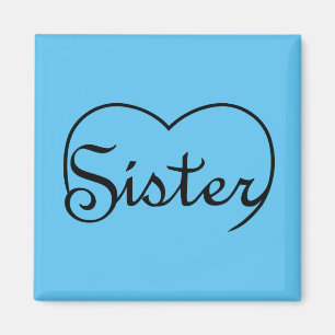 Neu entworfene Schwester Heart Magnet