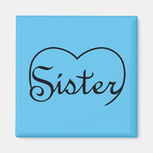 Neu entworfene Schwester Heart Magnet (Vorne)