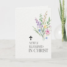 Neu Erleuchtet in Christus Taufkarte