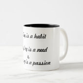 Neu-Essen Sie, des Schlafes und des Spiels lustige Zweifarbige Tasse (VorderseiteRechts)