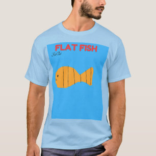 (Neu)Flache Fische Design Fett Katze neuer Freund T-Shirt