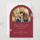 (Neu!) Frohe Weihnachts Arch Foto Weihnachtskarte Einladung (Rückseite)