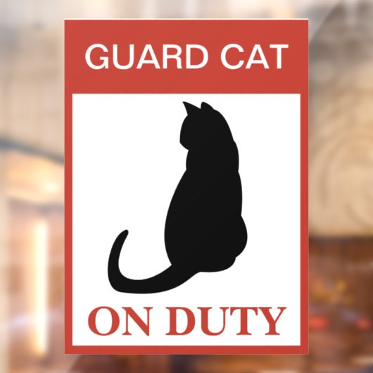 NEU! Gartenkatze auf Pflicht — Witzwarnklammer Fensteraufkleber (Blatt 2)