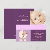 Neu Geborenes Baby Girl Ankündigung (Vorne/Hinten)