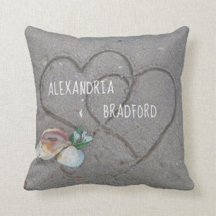 Neu gebraucht personalisiertes Strandherz-Geschenk Kissen