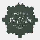 Neu gegossenes Grün ein Foto Weihnachten Ornament Karte (Vorderseite)