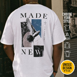 Neu gemacht 2 Korinther 5:17 Brutalist Taube Taufe T-Shirt