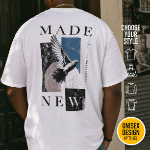 Neu gemacht 2 Korinther 5:17 Brutalist Taube Taufe T-Shirt