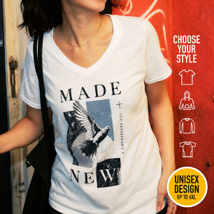 Neu gemacht 2 Korinther 5:17 Brutalist Taube Taufe T-Shirt