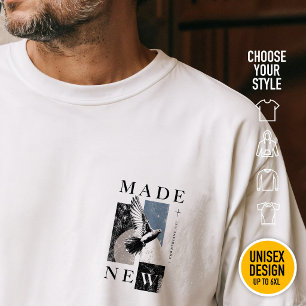 Neu gemacht 2 Korinther 5:17 Brutalist Taube Taufe T-Shirt