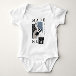 Neu gemacht 2 Korinther 5:17 Brutalist Tauben-Tauf Baby Strampler