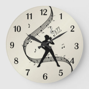 neu gemacht nicht zeigend ??Jazz Dance Golden / Große Wanduhr