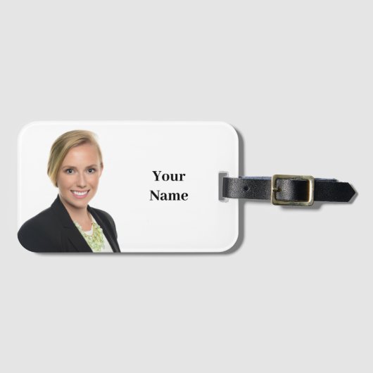 NEU! Gepäckmarke - Single mit Kartensteckplatz Gepäckanhänger (Vorderseite (Horizontal))