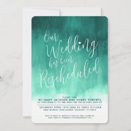 Neu geplante Hochzeit der smaragdgrünen modernen K Einladung