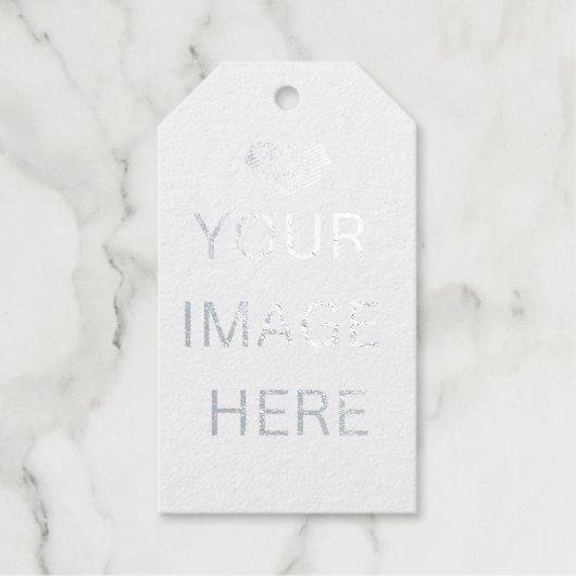 NEU! Geschenkartikel - Silber Gepäckstück Form - 1 Geschenkanhänger (Vorderseite)