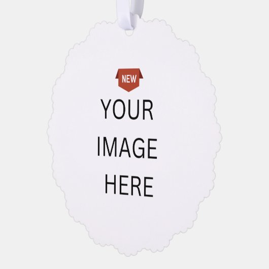 NEU! Geschenktafel - Scalloped - mattes Papier Ornament Karte (Links)