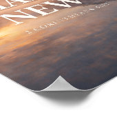 Neu gestaltetes Bergsonnenaufgangsdesign Poster (Ecke)