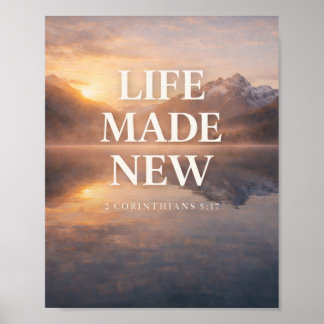 Neu gestaltetes Bergsonnenaufgangsdesign Poster