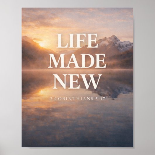 Neu gestaltetes Bergsonnenaufgangsdesign Poster (Vorne)