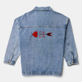 Neu gezapfte Liebhaber mit Arrow Custom Denim Jack Jeansjacke (Rückseite)