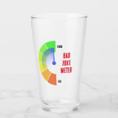 NEU! Glass Cup Bad Joke Meter - Größe 16oz Glas (Vorderseite)