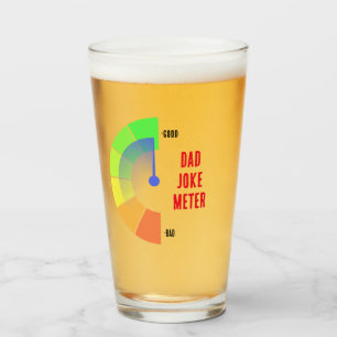 NEU! Glass Cup Vater Joke Meter - Größe 16oz Glas