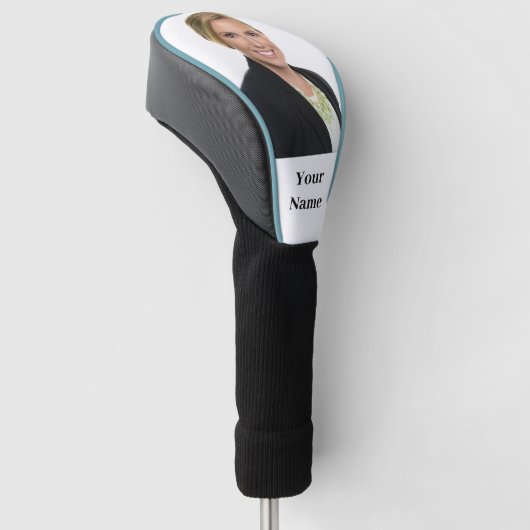 NEU! Golf Head Cover - Custom - Light Blue Trial Golf Headcover (angewinkelt)