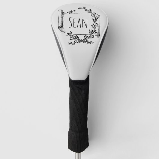 NEU! Golf Head Cover - Ihr Name Scroll Custom Headcover (Vorderseite)