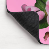 Neu-Guinea Impatiens rosa weißes Mousepad (Ecke)