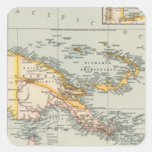 Neu-Guinea, Papuan-Archipel Quadratischer Aufkleber