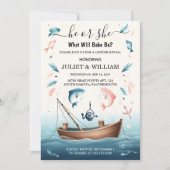 Neu-Haken Köder Fisch Fisch Fisch Fisch Fisch Fisc Einladung (Vorderseite)