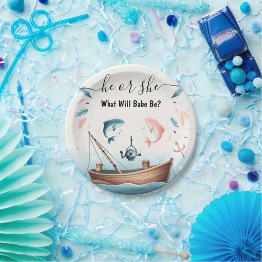 Neu-Haken Köder Fisch Fisch Fisch Fisch Fisch Fisc Pappteller (Party)