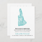 NEU HAMPSHIRE Wir haben neue Adresse Neue Zuhause Postkarte (Vorne/Hinten)