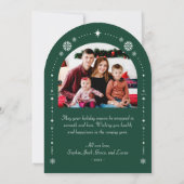 NEU! Happy Holidays Christmas Arch Foto Card Einladung (Rückseite)