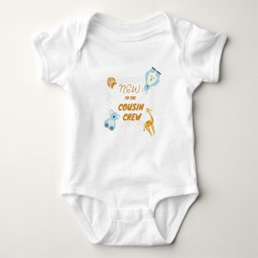Neu im Babyanzug der Cousin Crew Baby Strampler (Vorderseite)