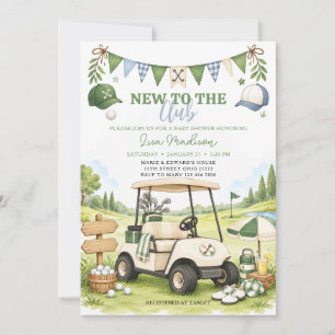 Neu im Club Golf-Baby-Party Einladung