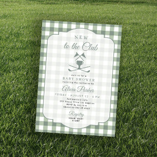 Neu im Club Golf-Baby-Party Einladung