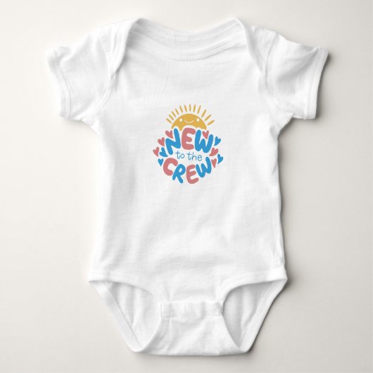 Neu im Crew Baby Zitat Baby Strampler (Vorderseite)