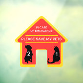 NEU! Im Notfall Rett bitte meine Haustiere Fensteraufkleber (Blatt 3)