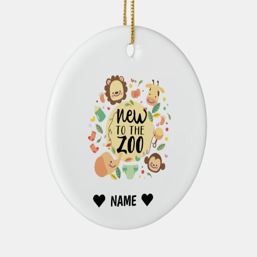 Neu im Zoo Keramik Ornament (Rechts)