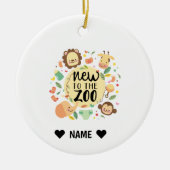 Neu im Zoo Keramik Ornament (Vorne)