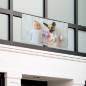 Neu in der Crew | Geburtsankündigung Yard Sign Banner (Äußeres Gebäude)