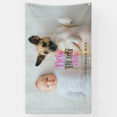 Neu in der Crew | Geburtsankündigung Yard Sign Banner (Vertikal)