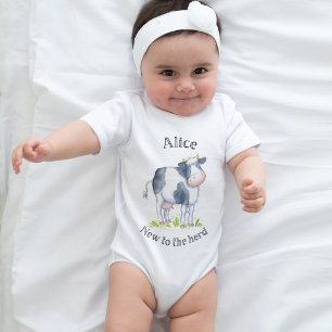 Neu in der Herde Kuh Babygro Baby Bodysuit Strampler