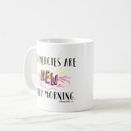 Neu jedes Morgen-Rosa Kaffeetasse (Vorderseite Links)