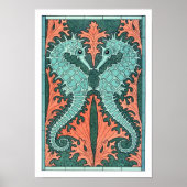NEU! Jugendstil-Seepferde Poster (Vorne)