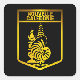 Neu-Kaledonien Emblem Quadratischer Aufkleber