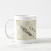 Neu-Kaledonien Flagge + Karten-Tasse Kaffeetasse (Links)